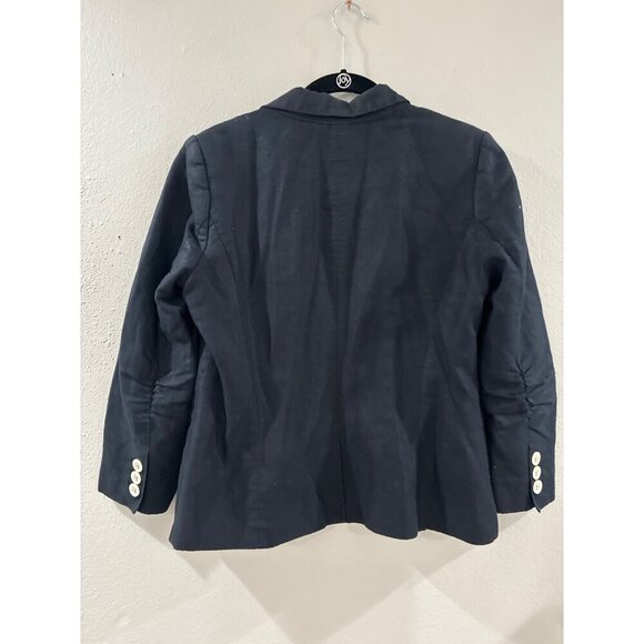 The Limited women's Linen Scrunch 3/4 Sleeve office black Jacket Blazer - Small - Picture 2 of 7